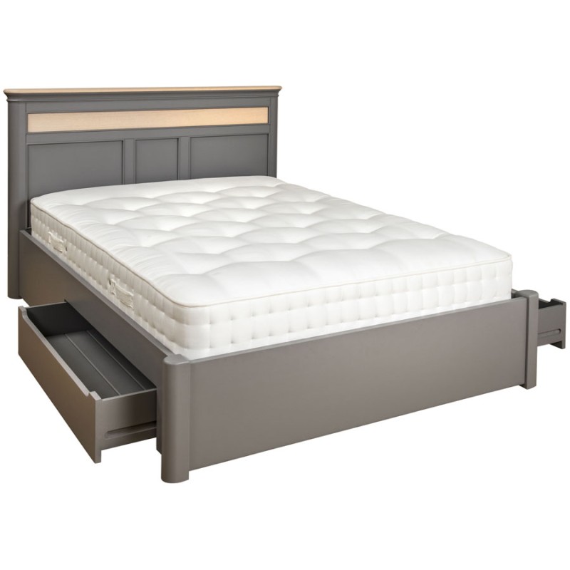 Pebble Grey Painted Kingsize Bed