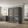 Pebble Grey Painted 2 Drawer Bedside Cabinet