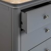 Pebble Grey Painted 2 Drawer Bedside Cabinet