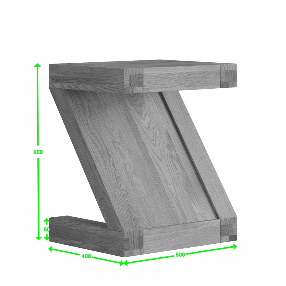 Z Painted  Lamp Table with Natural Oak Top