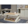 Z Painted 3X2 Coffee Table with Natural Oak Top