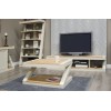 Z Painted 3X2 Coffee Table with Natural Oak Top