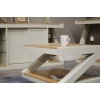 Z Painted 3X2 Coffee Table with Natural Oak Top