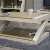 Z Painted 3X2 Coffee Table with Smoke Oak Top