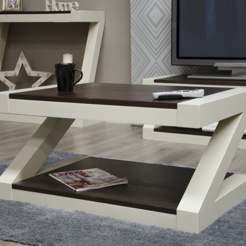 Z Painted 3X2 Coffee Table with Wenge Oak Top