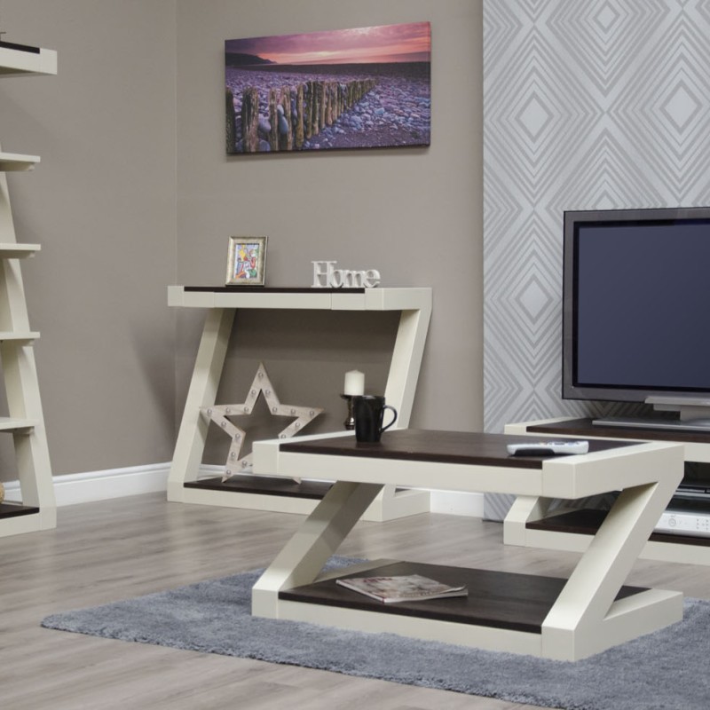Z Painted 3X2 Coffee Table with Wenge Oak Top