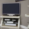 Z Painted Corner TV Unit with Smoke Oak Top