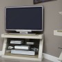 Z Painted Corner TV Unit with Smoke Oak Top