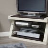 Z Painted  Corner TV Unit with Wenge Oak Top