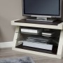 Z Painted  Corner TV Unit with Wenge Oak Top