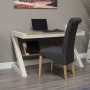 Z Painted Computer Desk with Smoke Oak Top