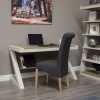 Z Painted Computer Desk with Smoke Oak Top