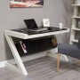 Z Painted Computer Desk with Wenge Oak Top
