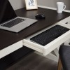 Z Painted Computer Desk with Natural Oak Top