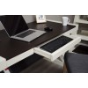Z Painted Computer Desk with Natural Oak Top
