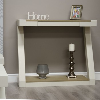 Z Painted Hall Table with Smoke Oak Top