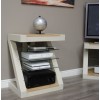 Z Painted Hifi Unit Cabinet with Natural Oak Top