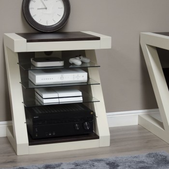 Z Painted  Hifi Cabinet with Wenge Oak Top