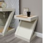 Z Painted  Lamp Table with Natural Oak Top
