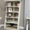 Z Painted  Large Bookcase with Smoke Oak Top