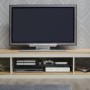 Z Painted Large Plasma TV Cabinet with Natural Oak Top