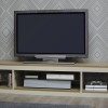 Z Painted Large Plasma TV Cabinet with Smoke Oak Top