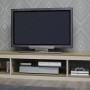 Z Painted Large Plasma TV Cabinet with Smoke Oak Top