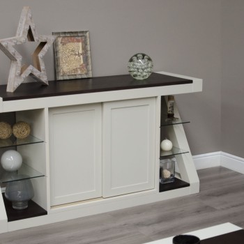 Z Painted Large Sideboard with Wenge Oak Top