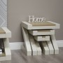 Z Painted Nest of Tables with Smoke Oak Top