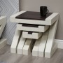 Z Painted Nest of Tables with Wenge Oak Top