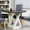 Z Painted Round Dining Table with Wenge Oak Top