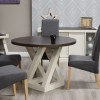 Z Painted Round Dining Table with Wenge Oak Top