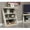 Z Painted Small Bookcase with Natural Oak Top