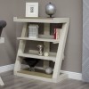 Z Painted Small Bookcase with Smoke Oak Top