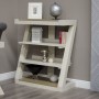 Z Painted Small Bookcase with Smoke Oak Top