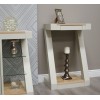 Z Painted Small Hall Table with Natural Oak Top
