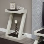 Z Painted Small Hall Table with Wenge Oak Top
