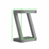 Z Painted Small Hall Table with Wenge Oak Top