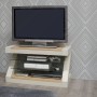 Z Painted TV Cabinet with Natural Oak Top