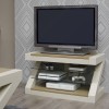 Z Painted TV Cabinet with Smoke Oak Top