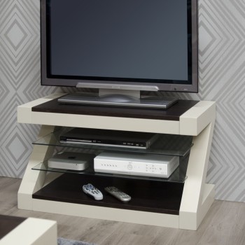 Z Painted  TV Cabinet with Wenge Oak Top