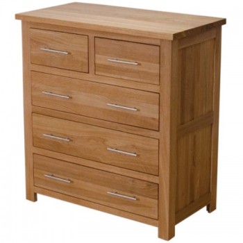 Opus Modern Oak 2 Over 3 Drawer Chest