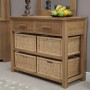 Opus Modern Oak Basket Console Table