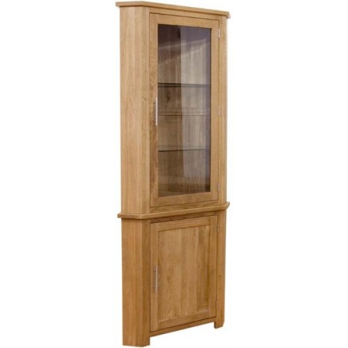 Opus Modern Oak Corner Display Unit