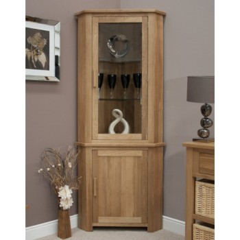 Opus Modern Oak Corner Display Unit