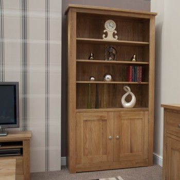Torino Contemporary Oak 2 Door Bookcase