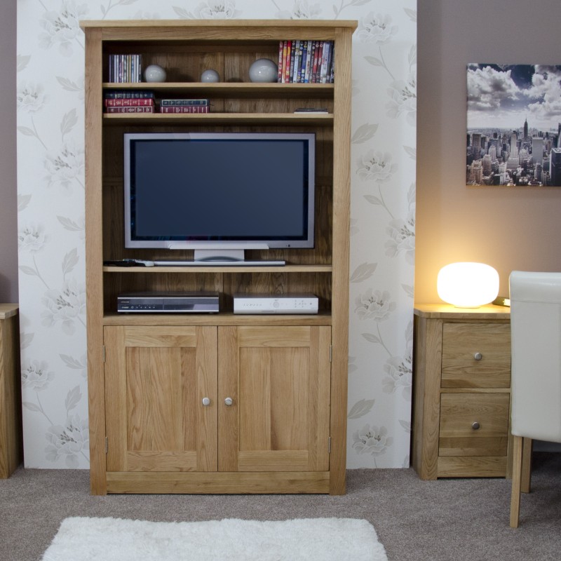 Torino Contemporary Oak 2 Door Bookcase