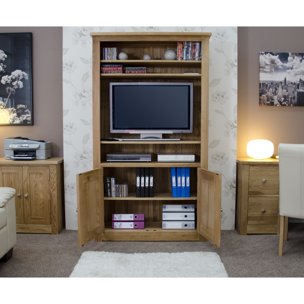 Torino Contemporary Oak 2 Door Bookcase