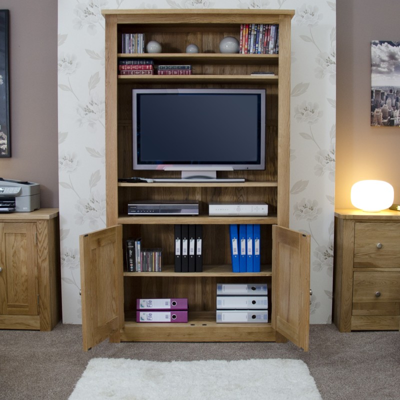Torino Contemporary Oak 2 Door Bookcase