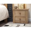 Torino Contemporary Oak 2 Drawer Narrow Bedside